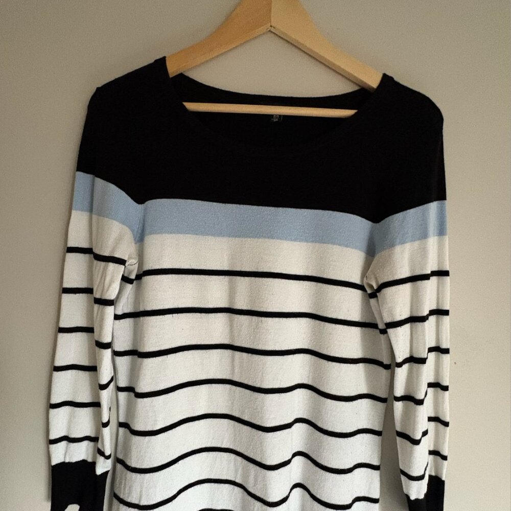 IMNYC Striped Lightweight Knit Sweater - Size Medium